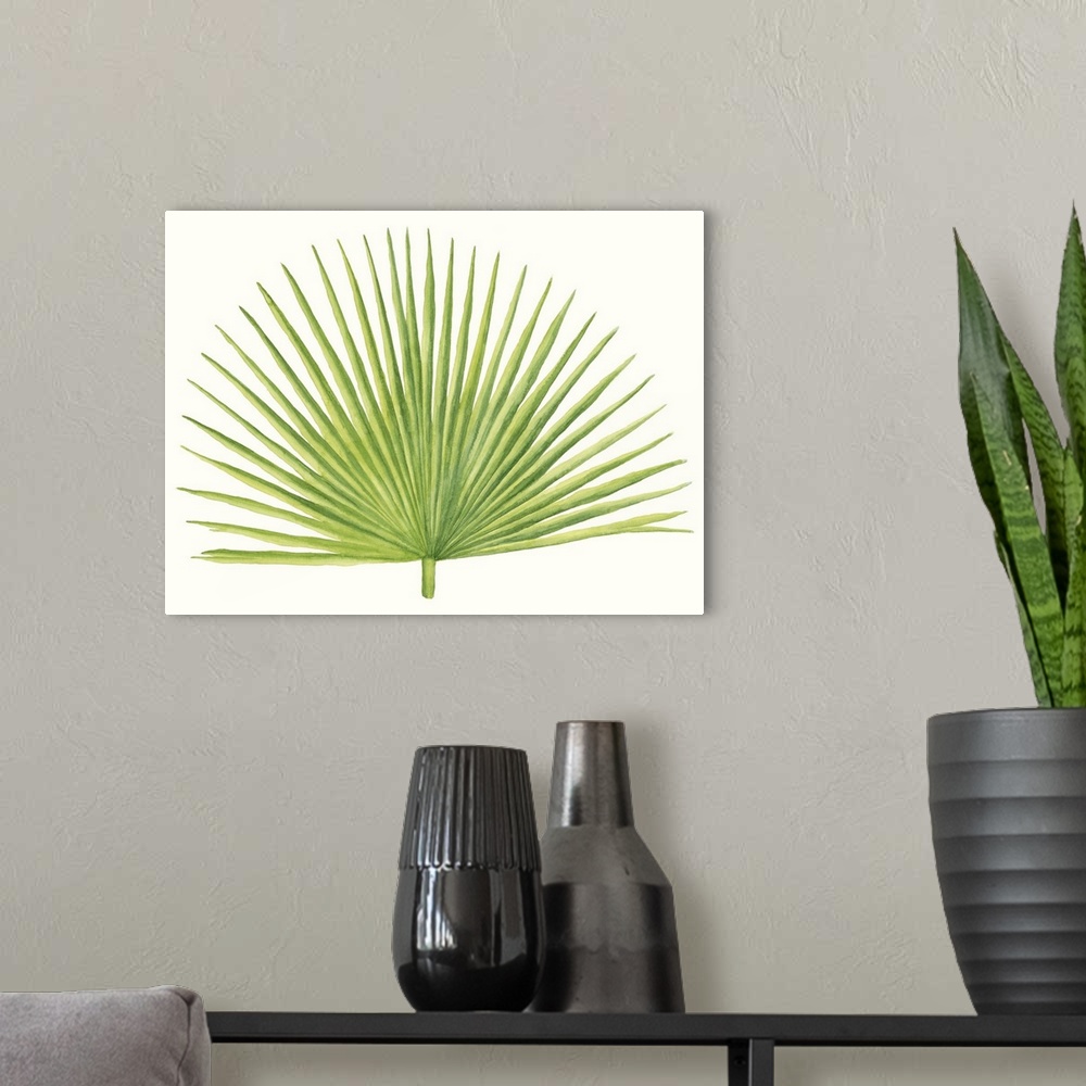 A modern room featuring Tropical Breeze Leaves III