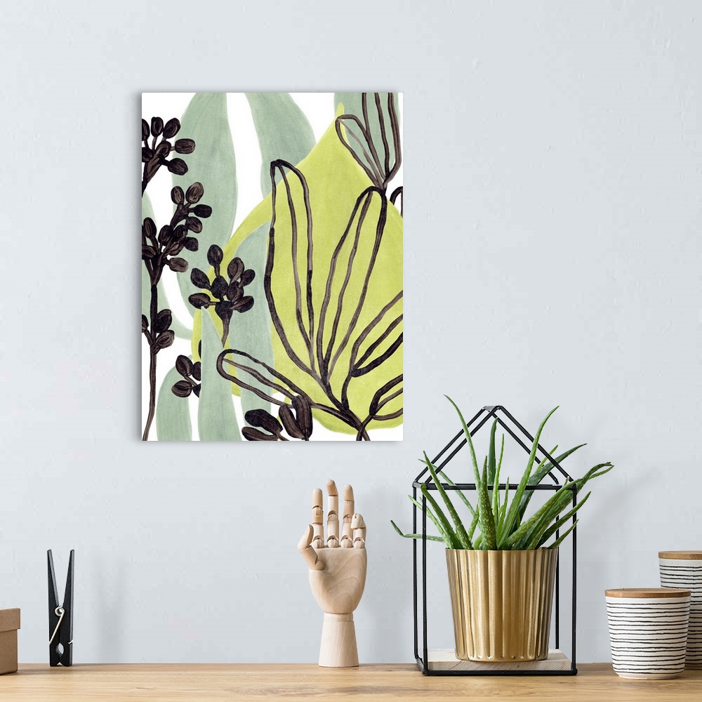 A bohemian room featuring Tropical Collage I