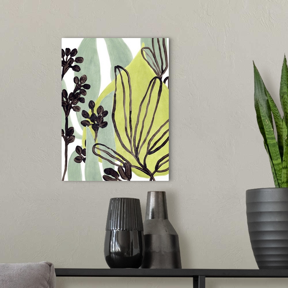 A modern room featuring Tropical Collage I