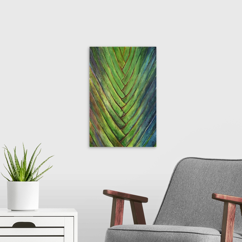 A modern room featuring Tropical Crop I