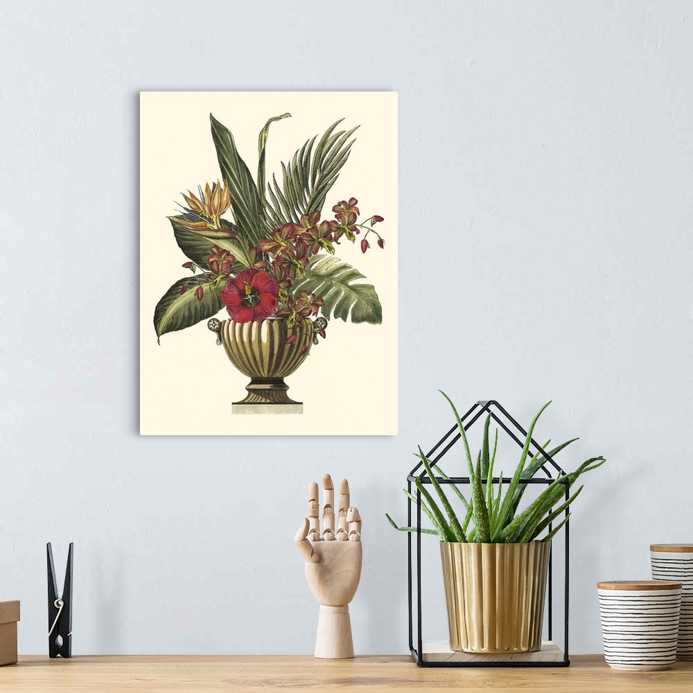 A bohemian room featuring Tropical Foliage in Urn I