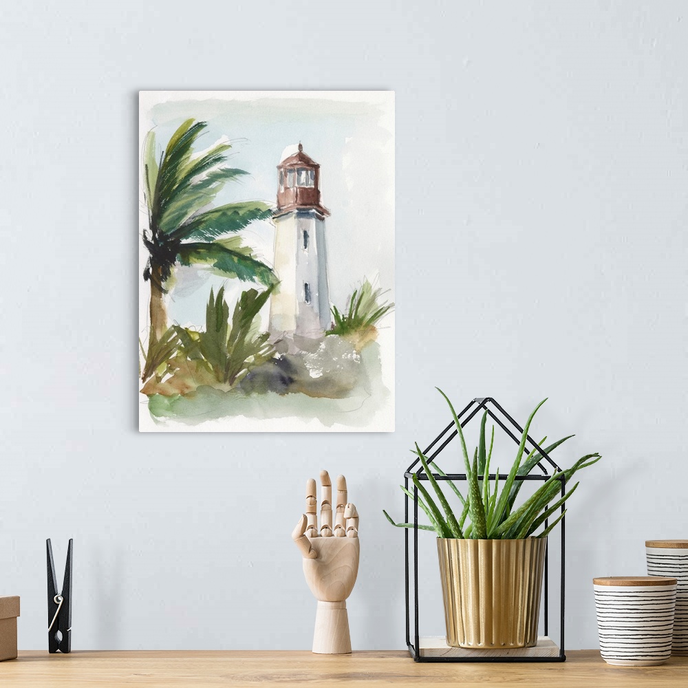 A bohemian room featuring Tropical Lighthouse I