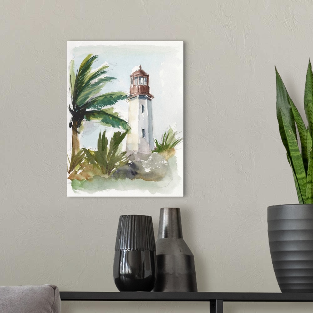 A modern room featuring Tropical Lighthouse I
