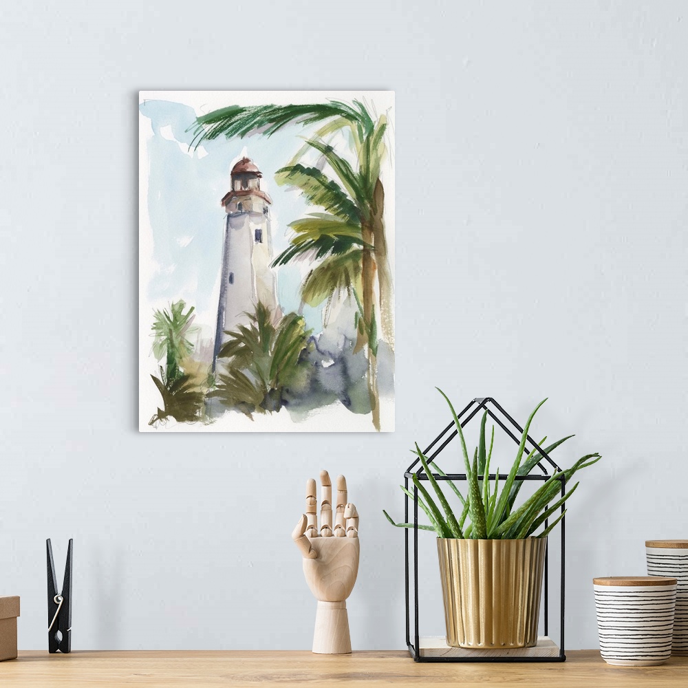 A bohemian room featuring Tropical Lighthouse II