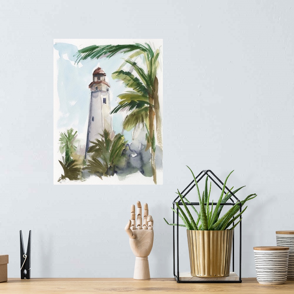 A bohemian room featuring Tropical Lighthouse II