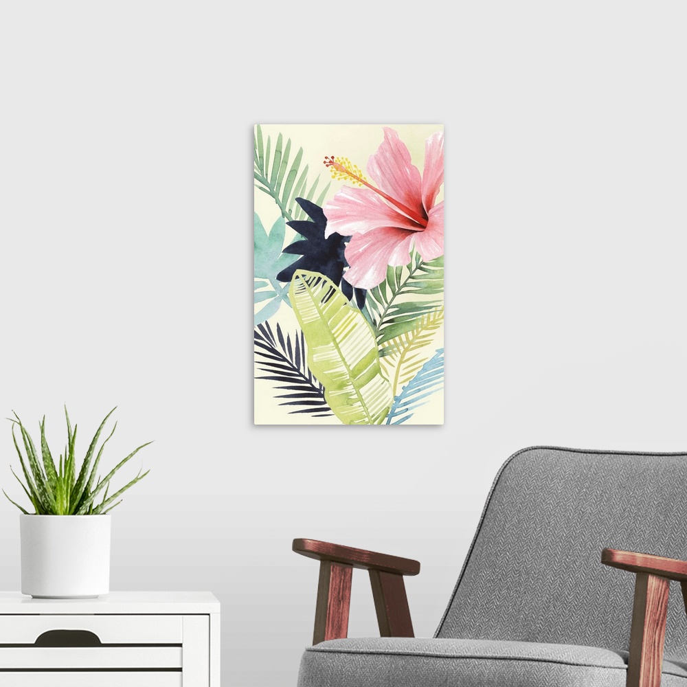 A modern room featuring Tropical Punch I
