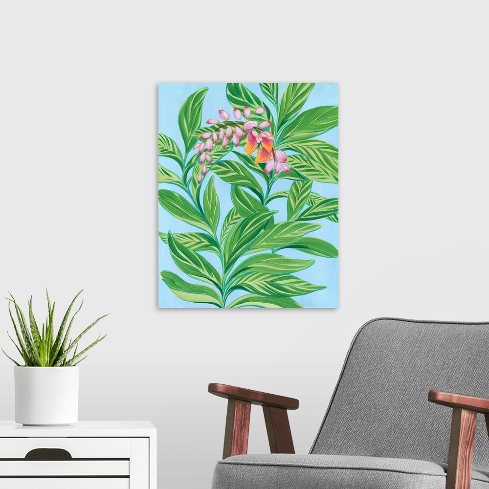 A modern room featuring Tropical Shell Ginger I