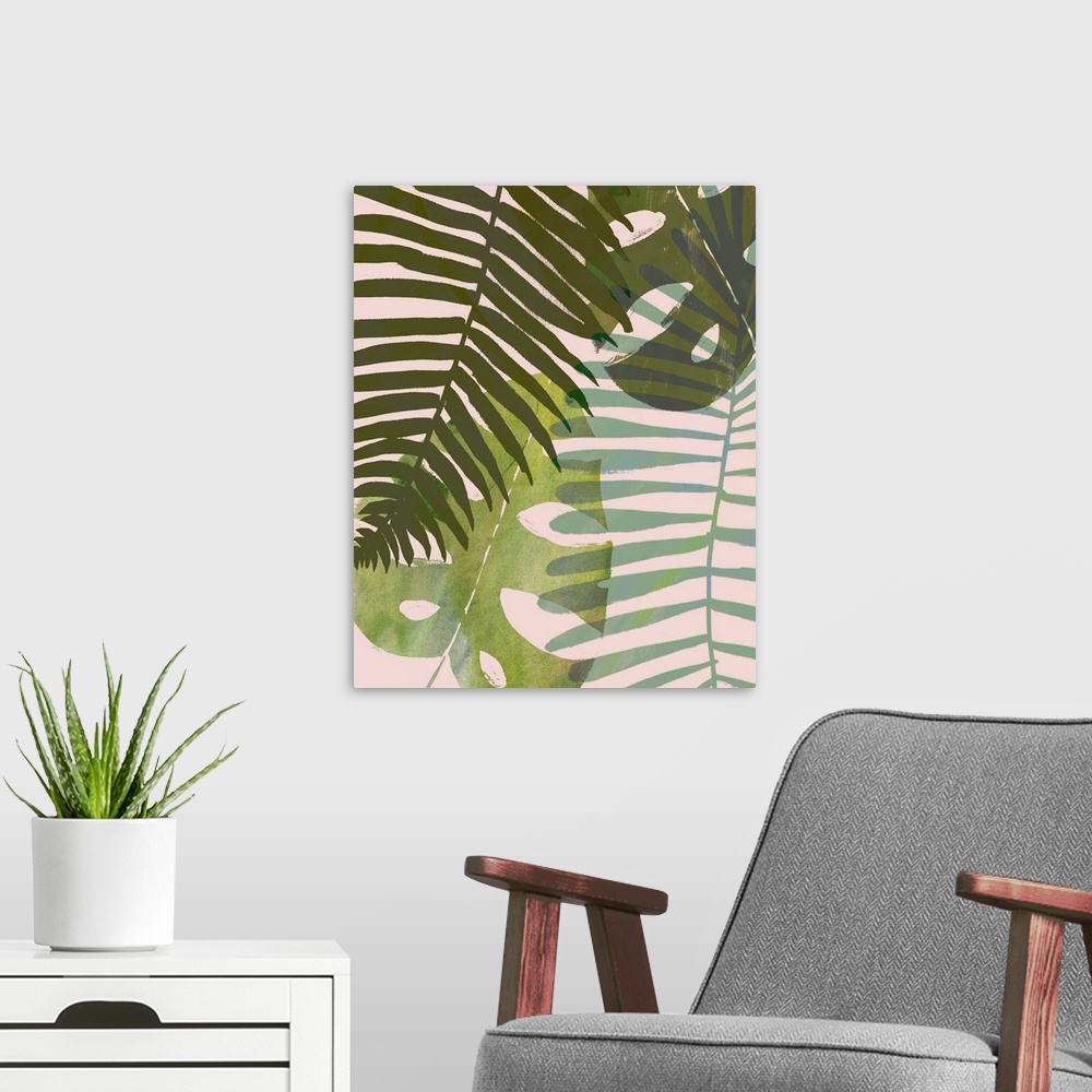 A modern room featuring Tropical Tangle I