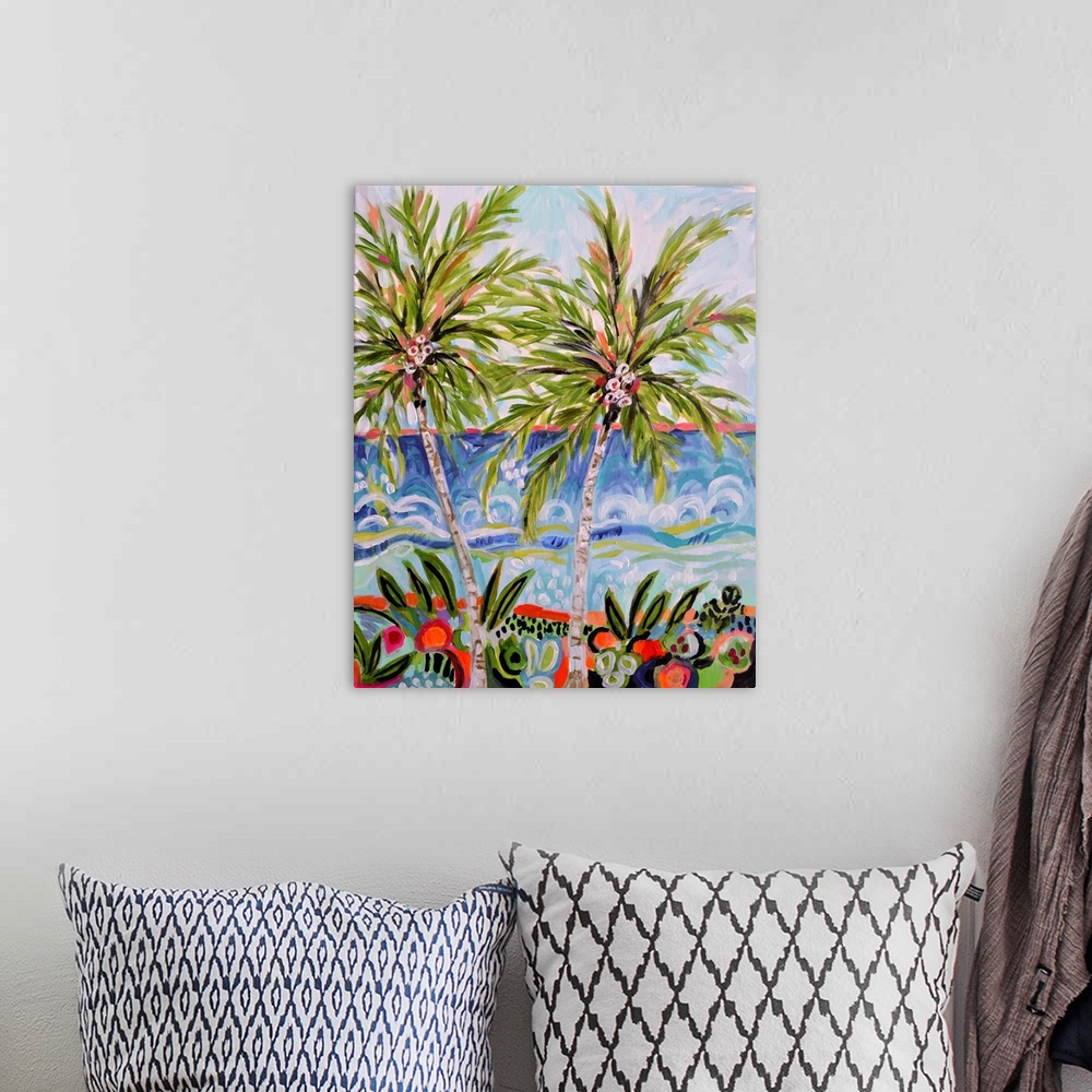 A bohemian room featuring Tropical Vibes I