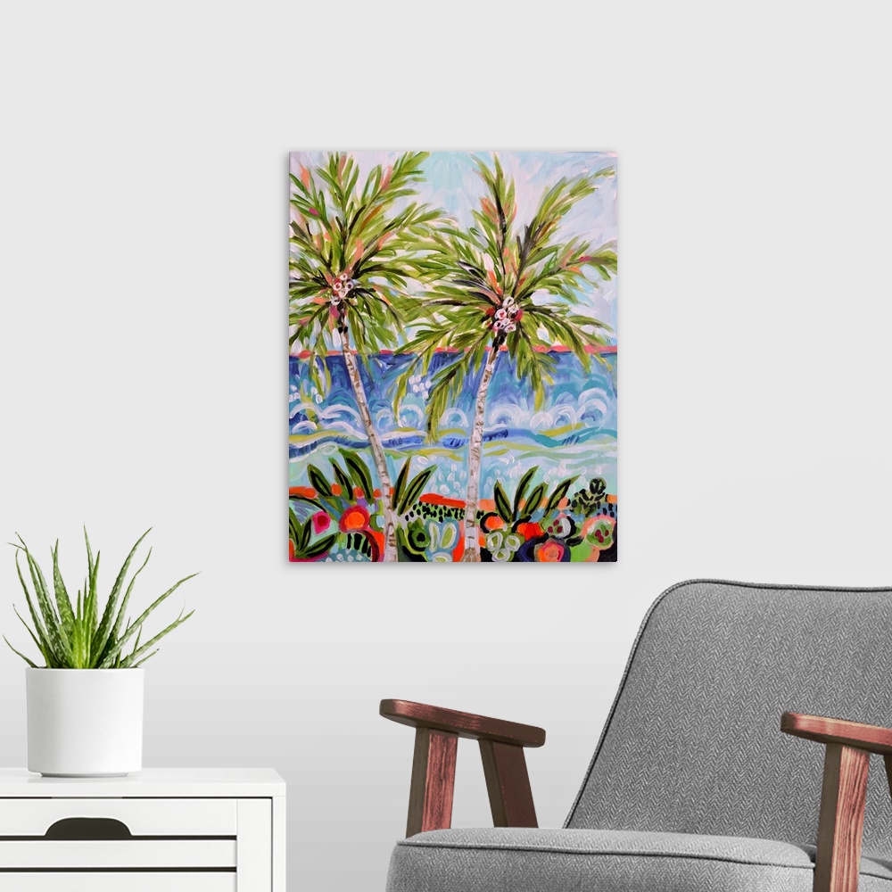 A modern room featuring Tropical Vibes I
