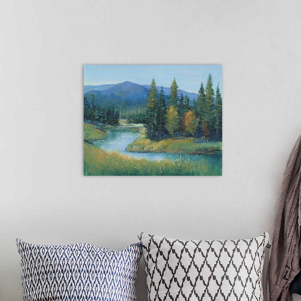 A bohemian room featuring Trout Stream II