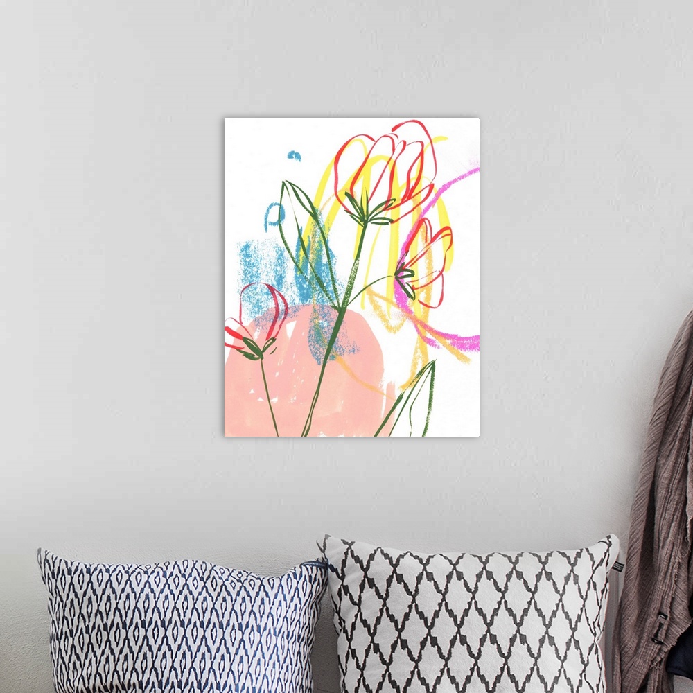 A bohemian room featuring Tulip Formation I