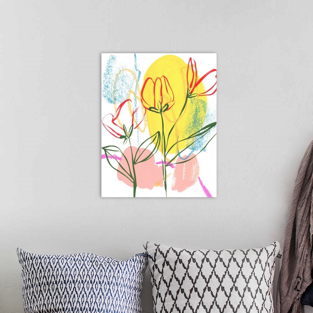 A bohemian room featuring Tulip Formation II