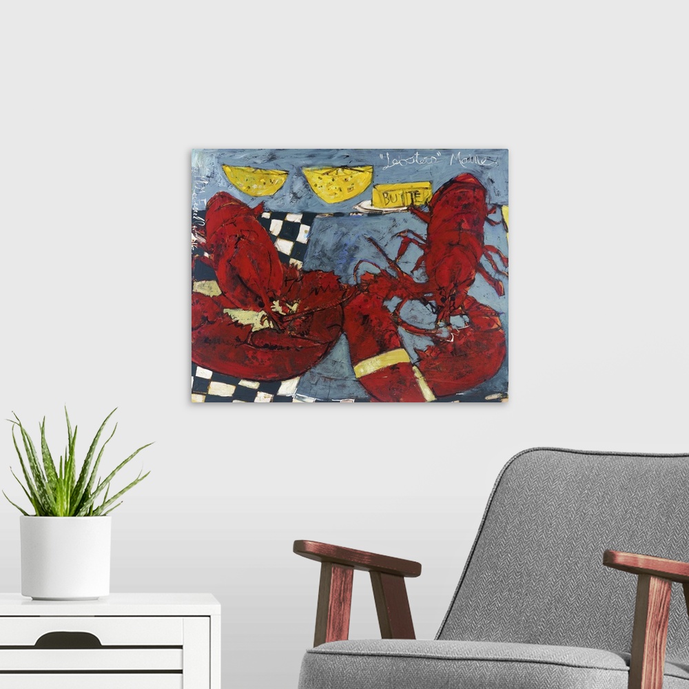 A modern room featuring Twin Lobsters II