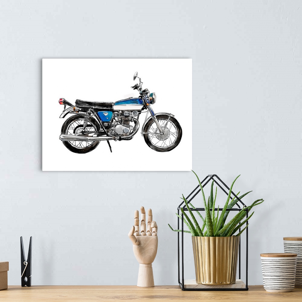A bohemian room featuring Two Wheels I