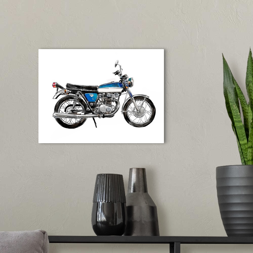 A modern room featuring Two Wheels I