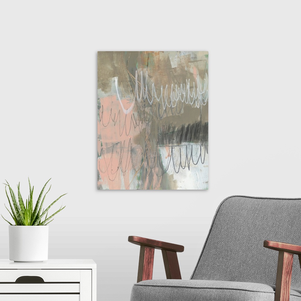 A modern room featuring Twombly Script II