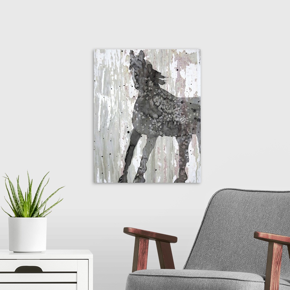 A modern room featuring Unbridled II