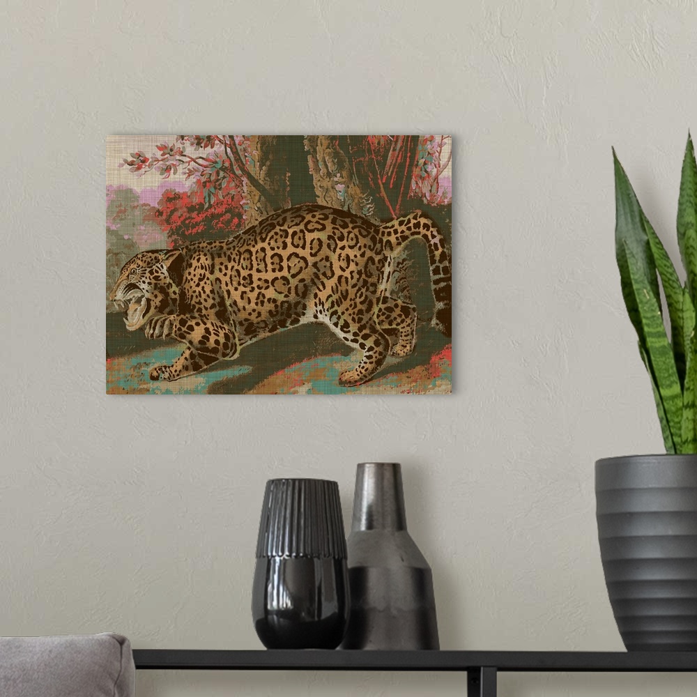 A modern room featuring Urban Jungle Cat II