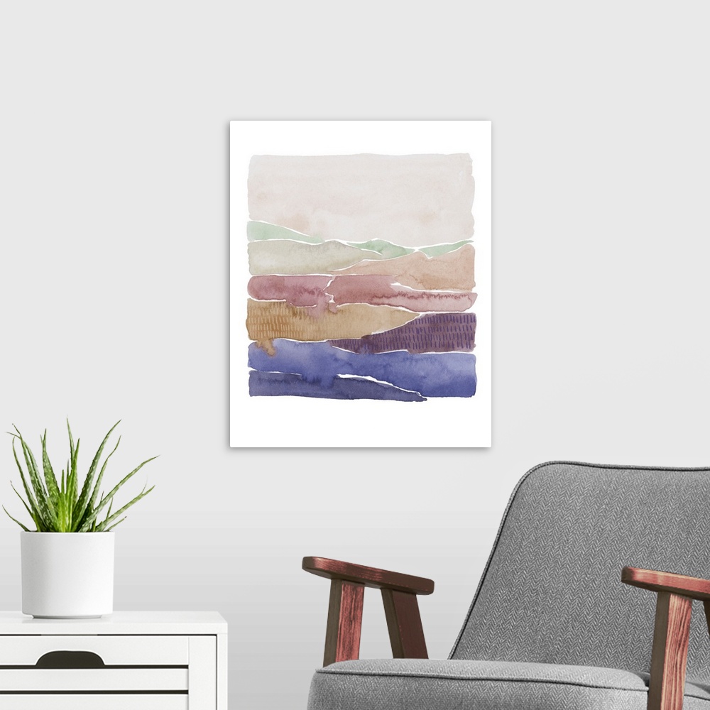 A modern room featuring Valley Of Color III