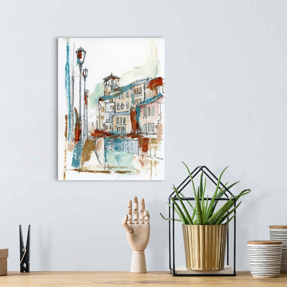 A bohemian room featuring Venetian Abstract I