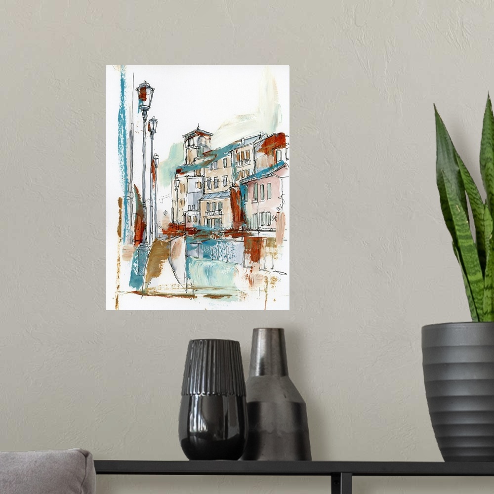 A modern room featuring Venetian Abstract I