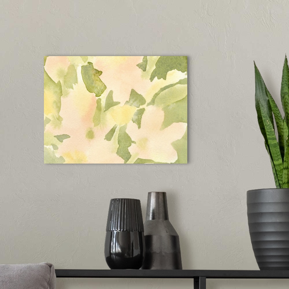 A modern room featuring Verdant Floral Abstract I