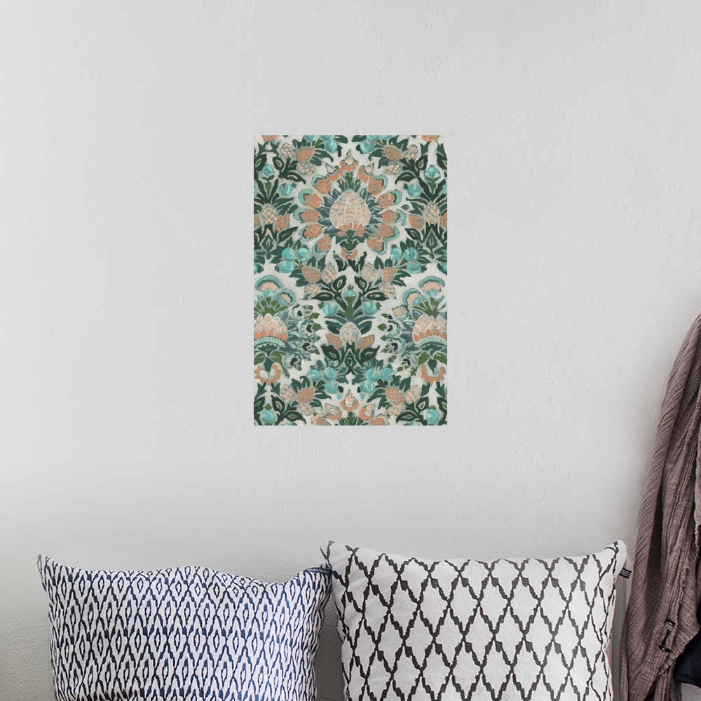 A bohemian room featuring Verdant Tapestry III