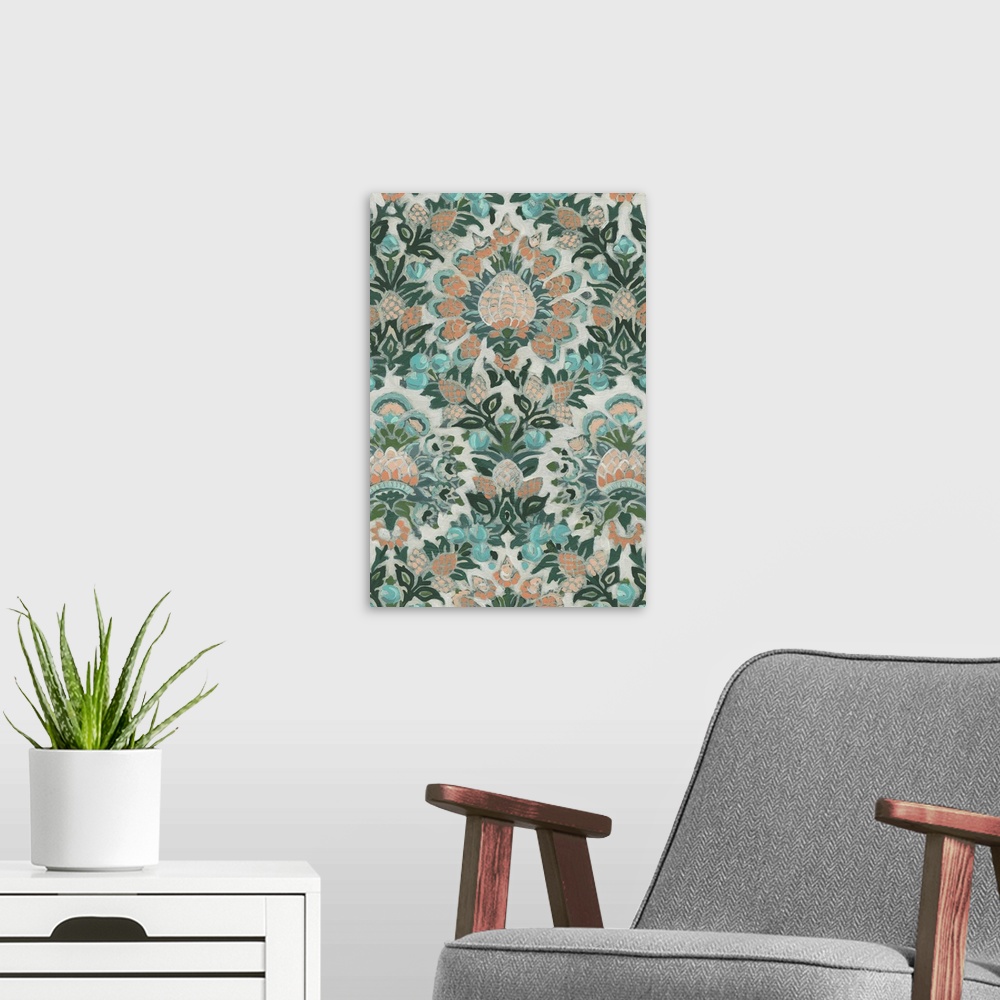 A modern room featuring Verdant Tapestry III