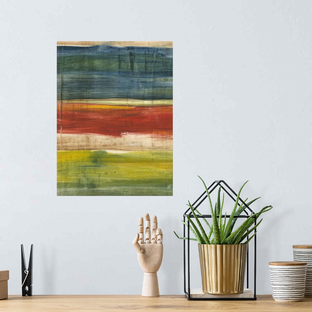 A bohemian room featuring Vibrant Abstract I