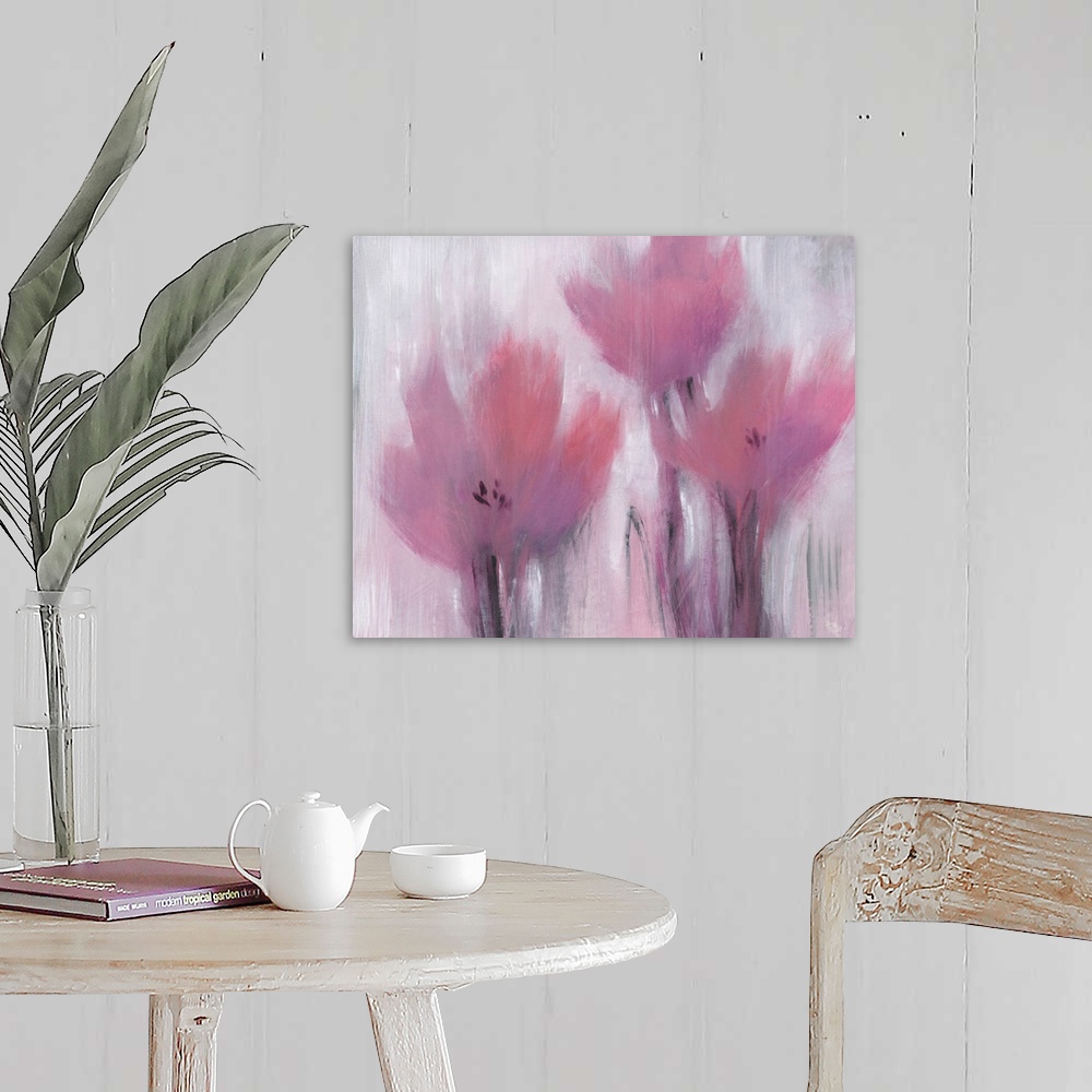 A farmhouse room featuring Vibrant Fuchsia Floral II