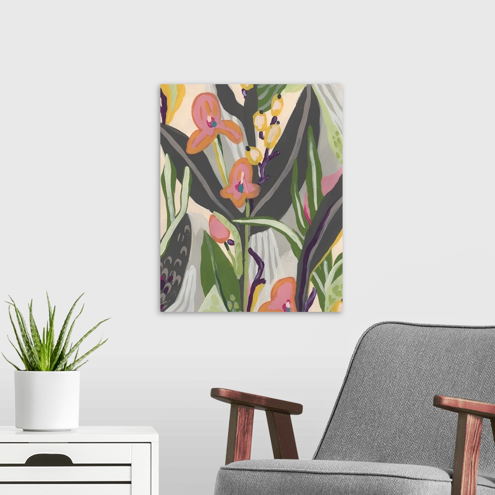 A modern room featuring Vibrant Ladyslippers II