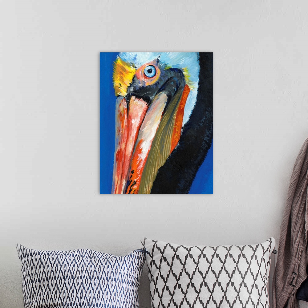 A bohemian room featuring Vibrant Pelican I