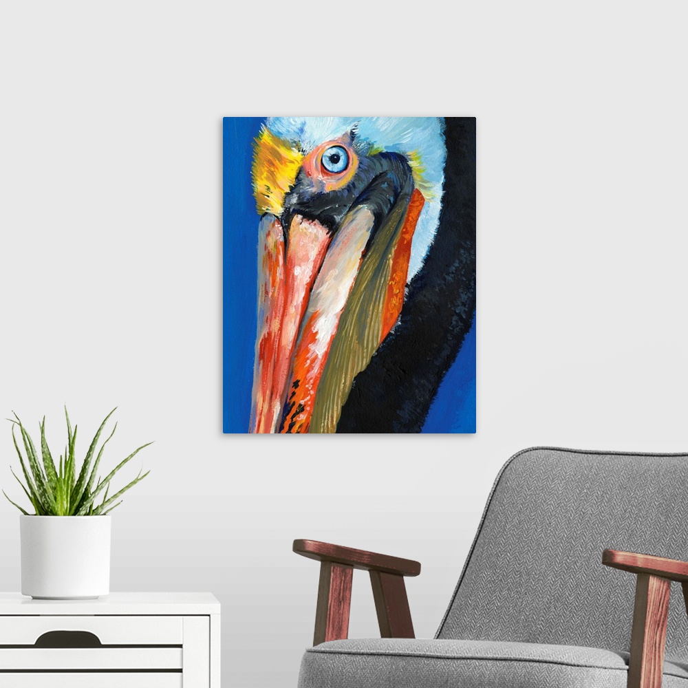 A modern room featuring Vibrant Pelican I