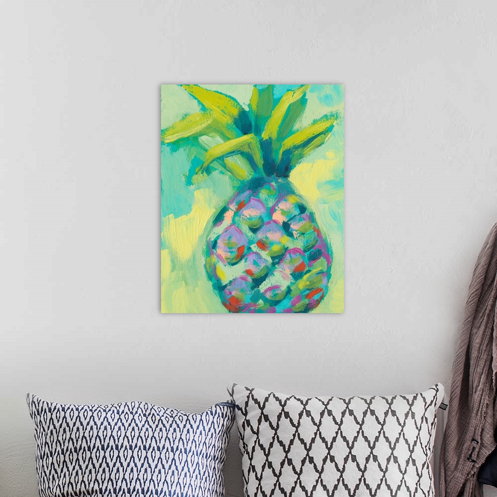A bohemian room featuring Vibrant Pineapple I
