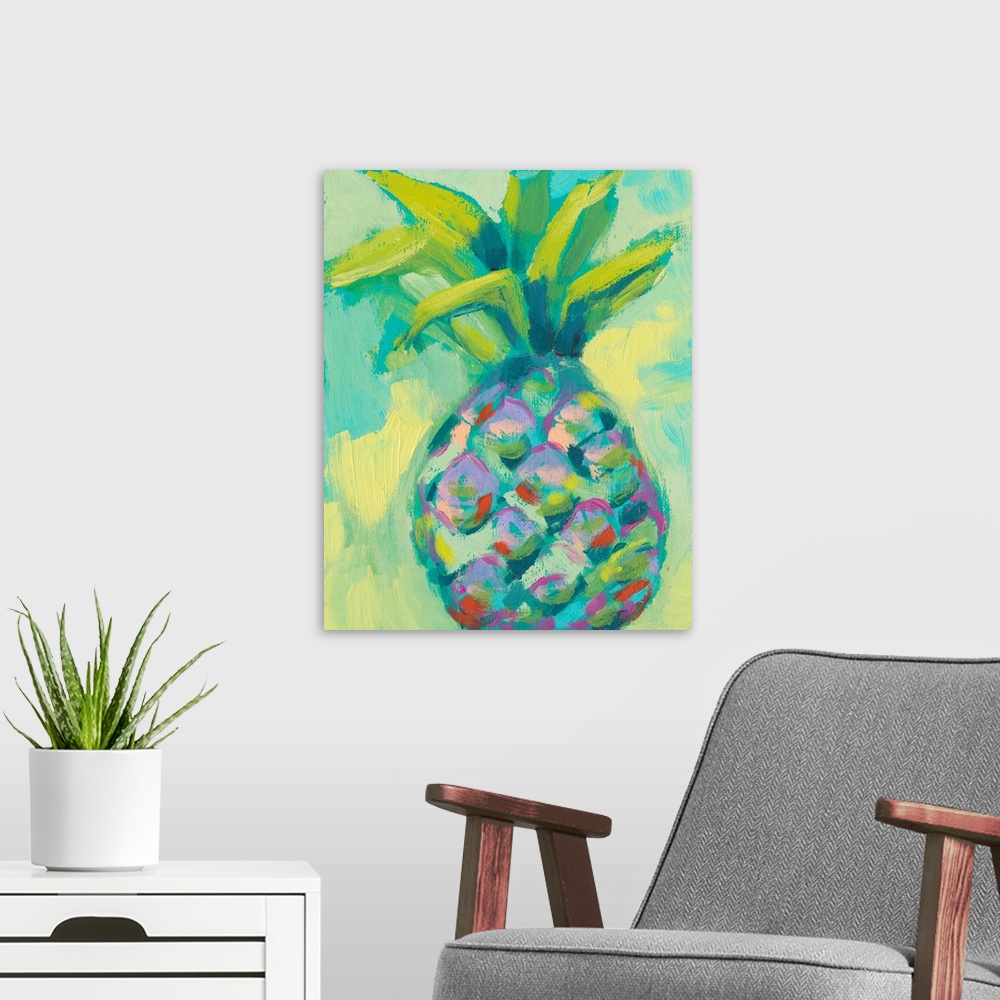 A modern room featuring Vibrant Pineapple I