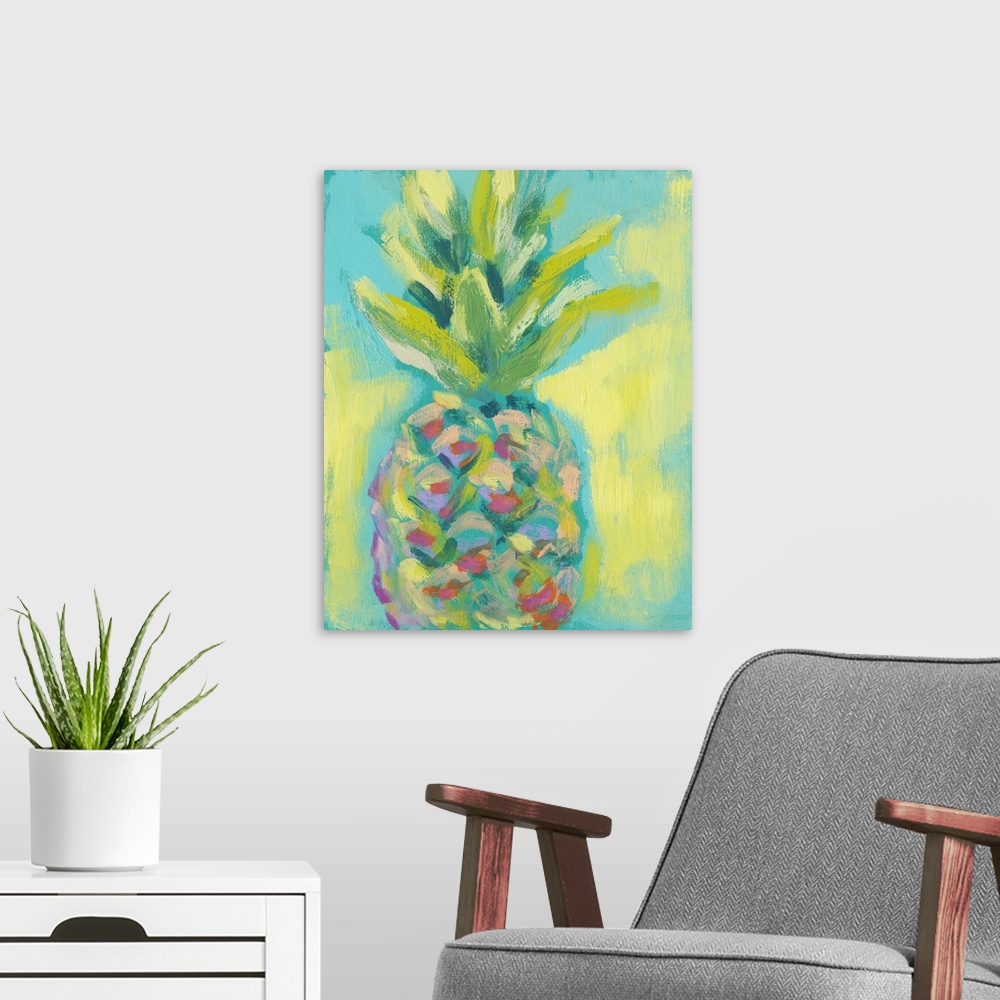 A modern room featuring Vibrant Pineapple II