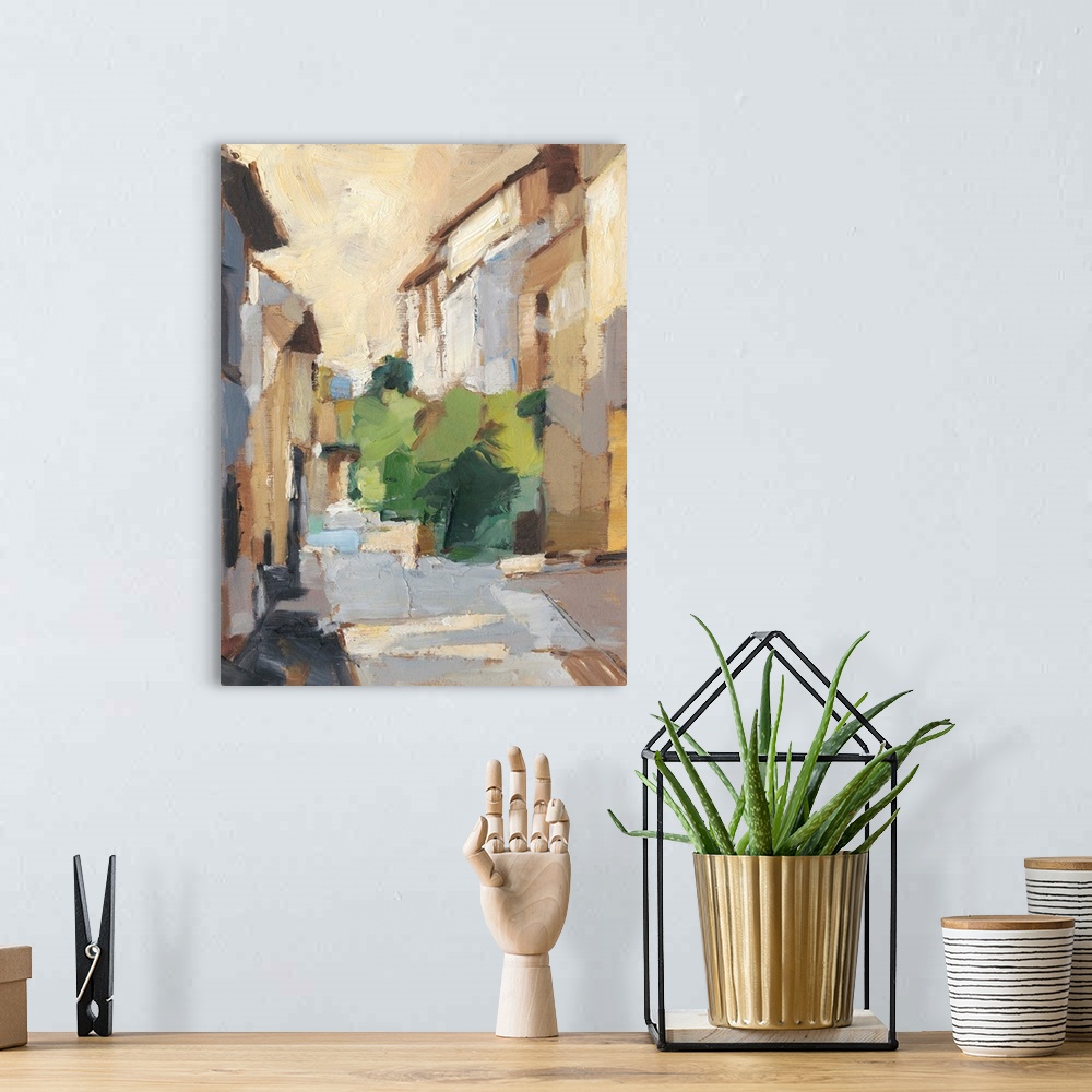 A bohemian room featuring Village Streets II