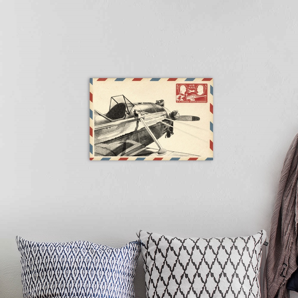 A bohemian room featuring Vintage Airmail I