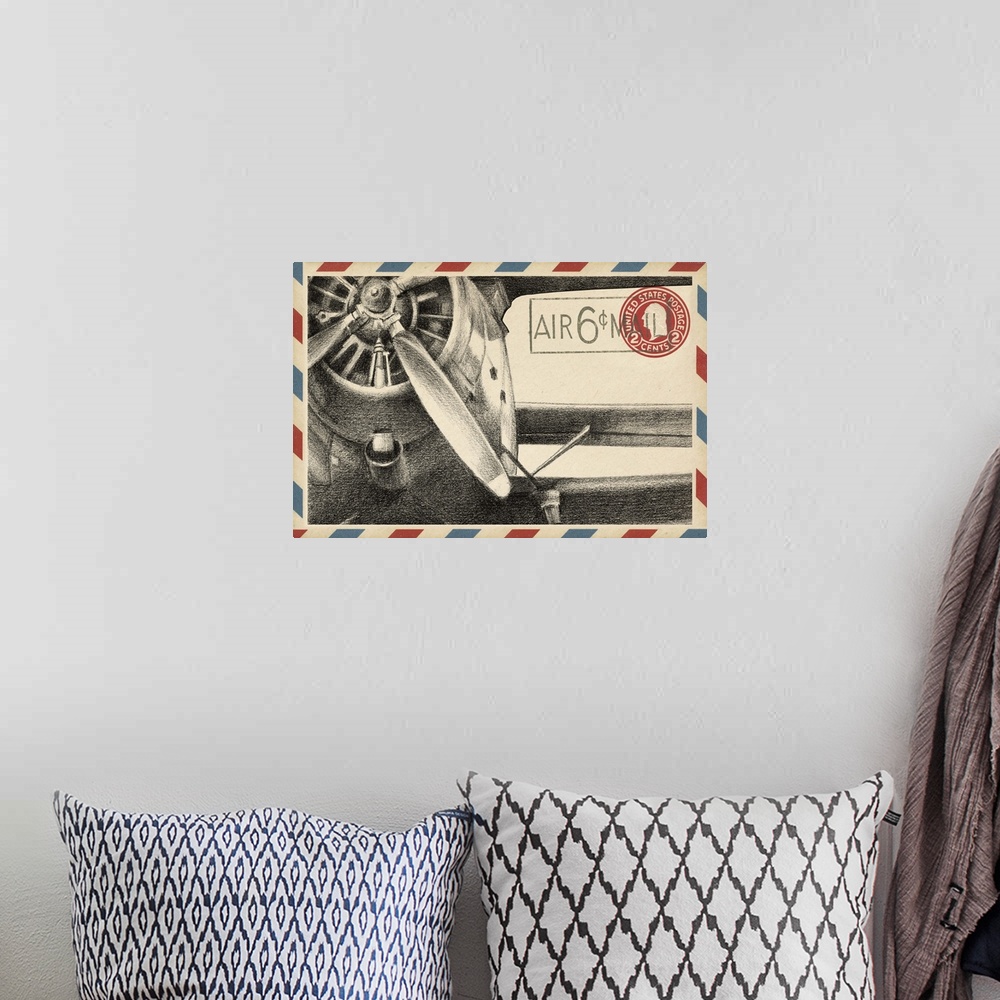 A bohemian room featuring Vintage Airmail II