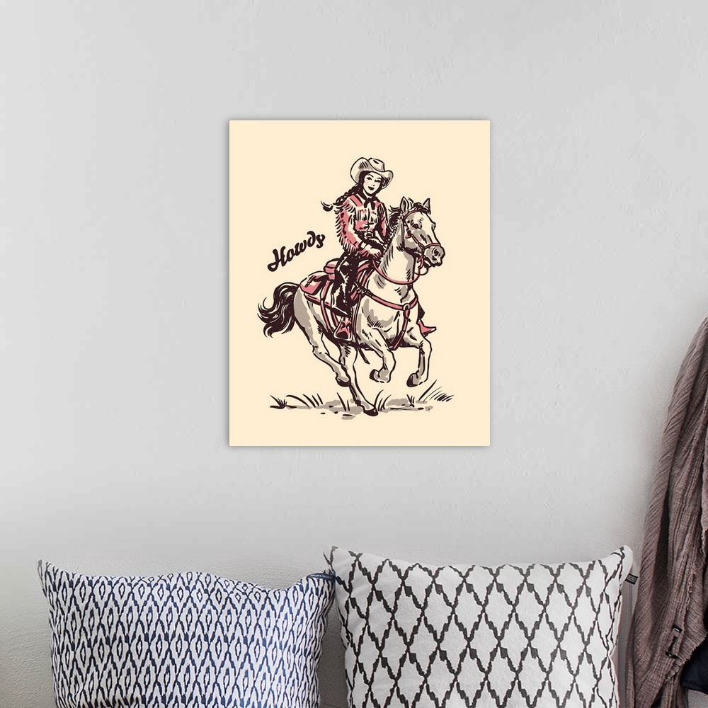 A bohemian room featuring Vintage Cowgirl I