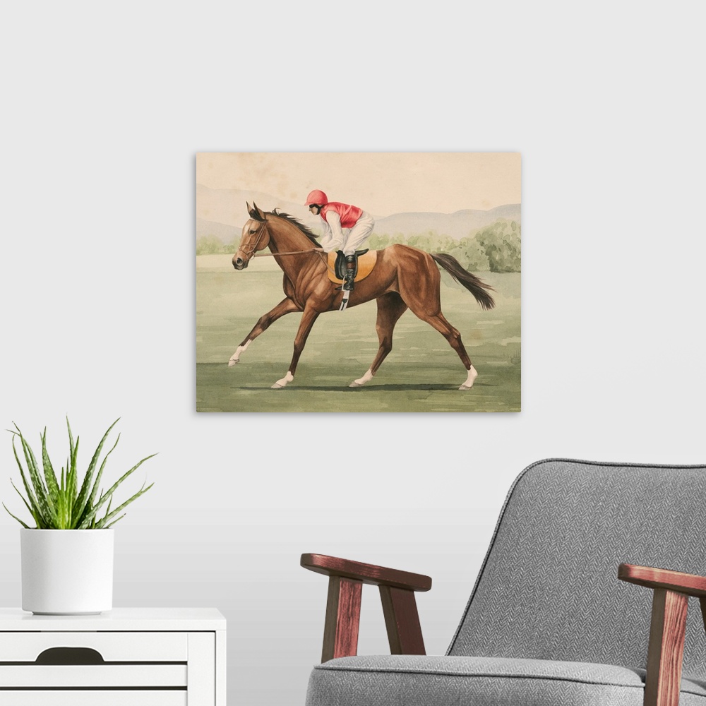 A modern room featuring Vintage Equestrian I