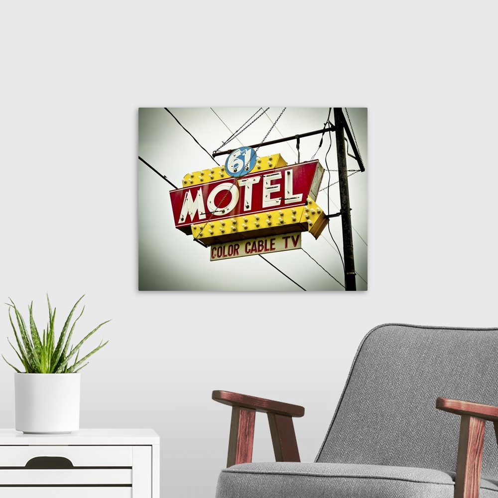 A modern room featuring Vintage Motel V