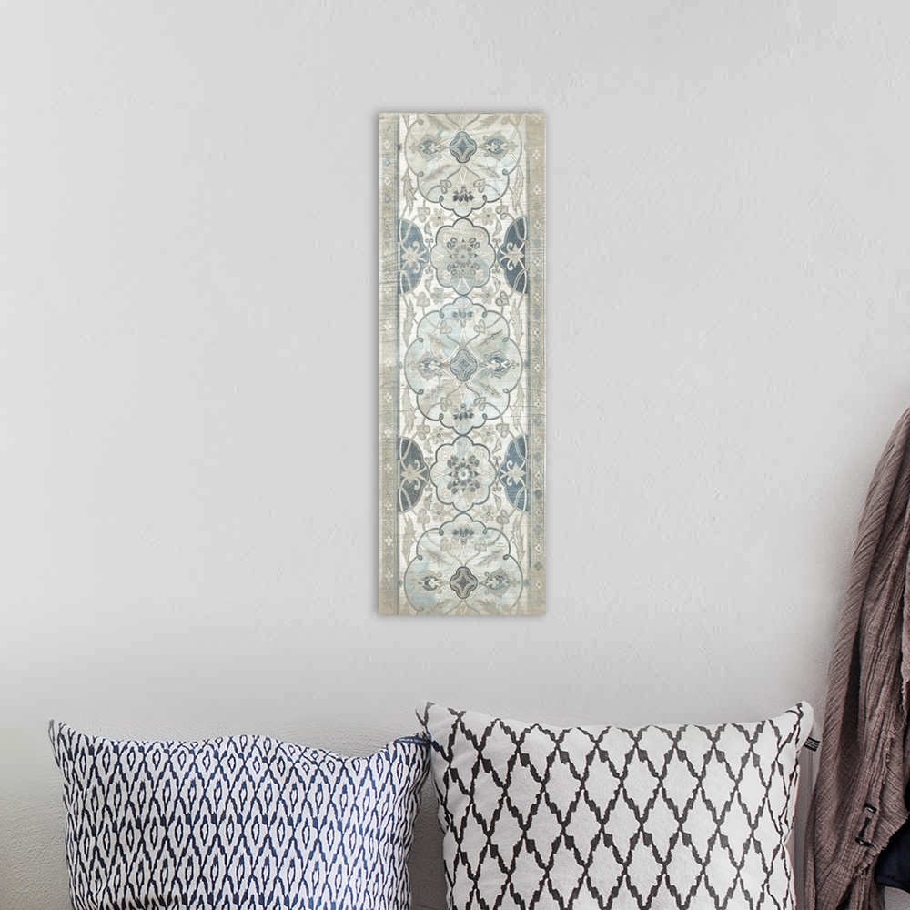 A bohemian room featuring Vintage Persian Panel II