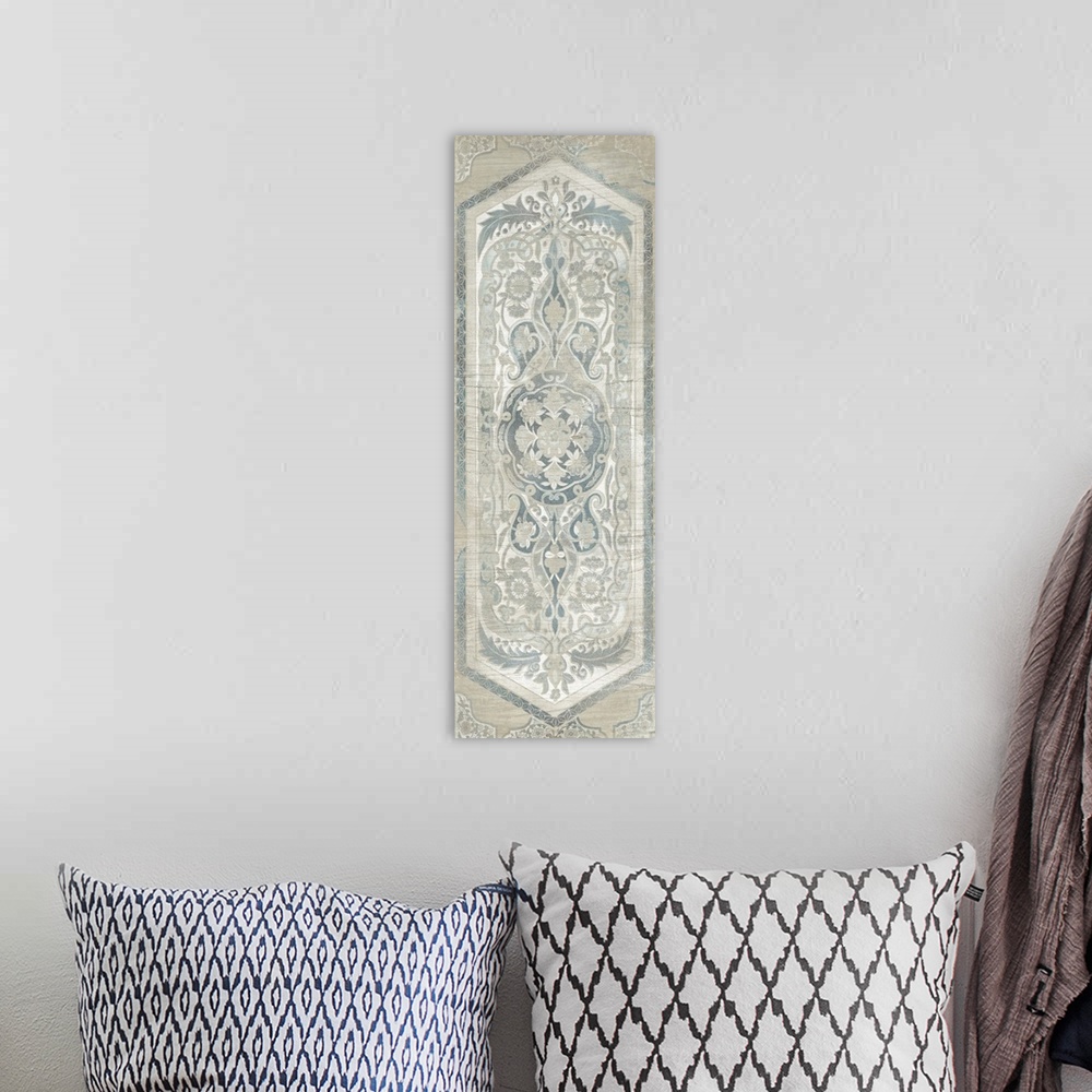 A bohemian room featuring Vintage Persian Panel IV