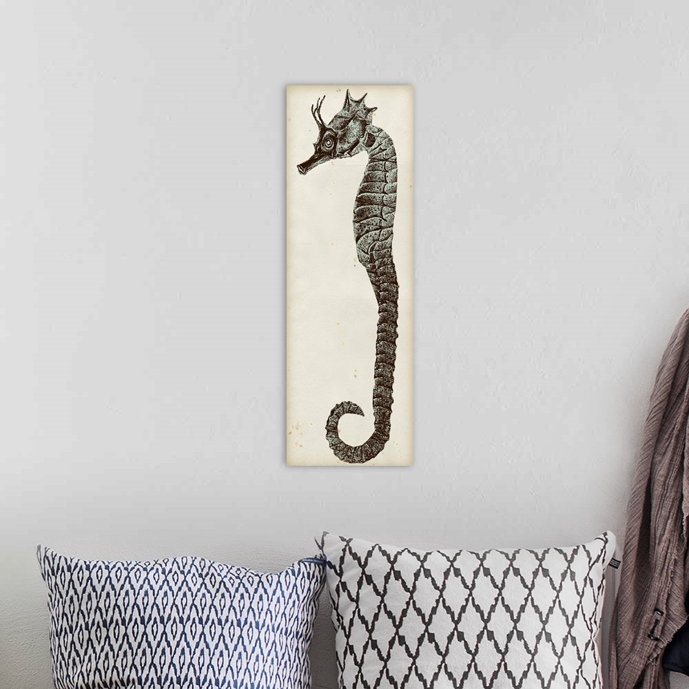 A bohemian room featuring Vintage Seahorse I