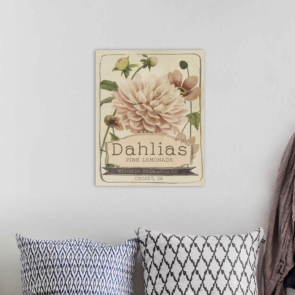A bohemian room featuring Vintage Seed Packets IV