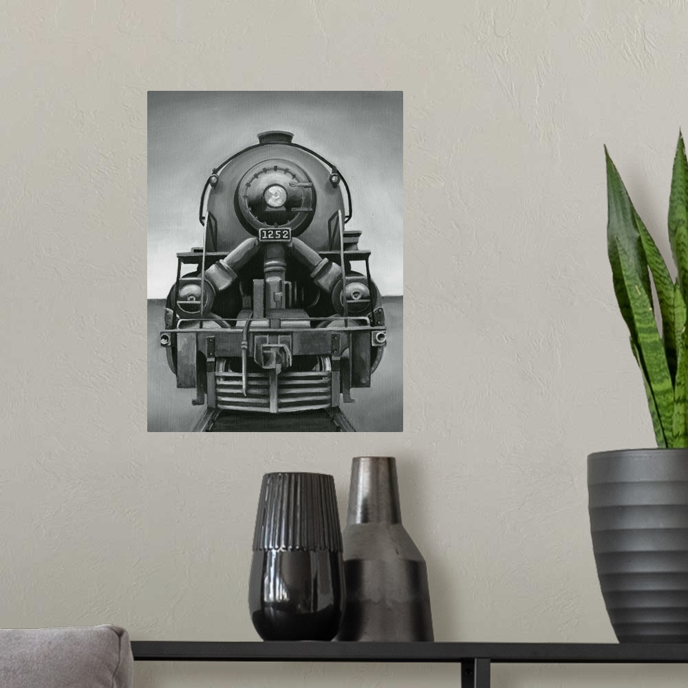 A modern room featuring Vintage Train