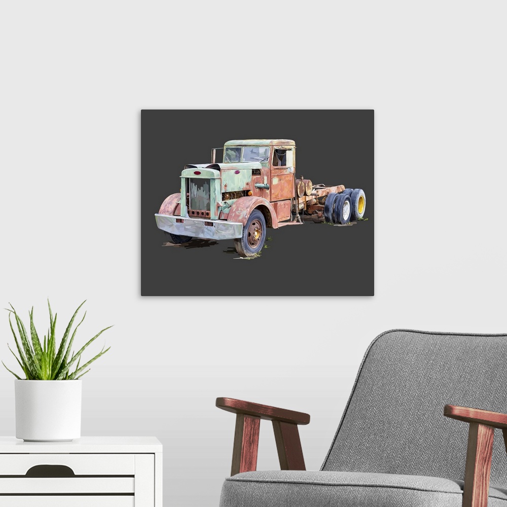 A modern room featuring Vintage Truck III