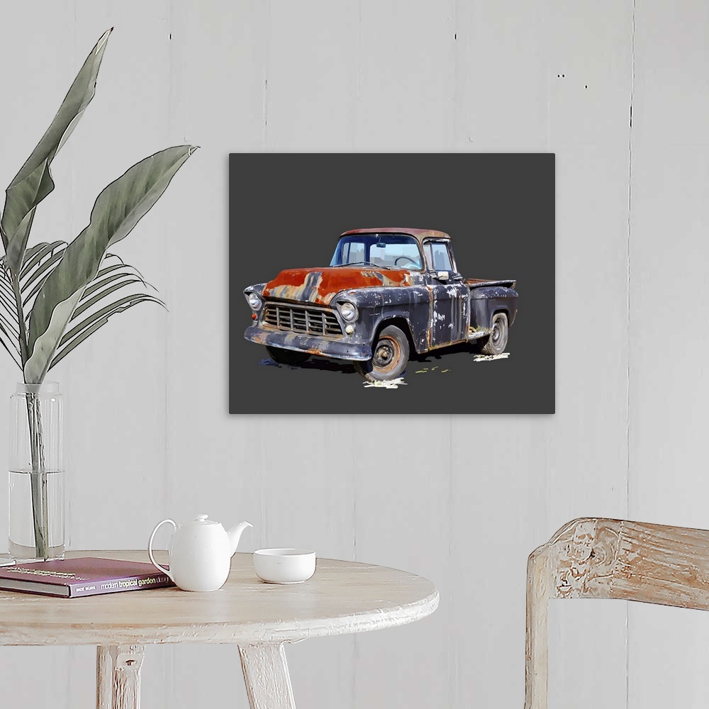 A farmhouse room featuring Vintage Truck IV